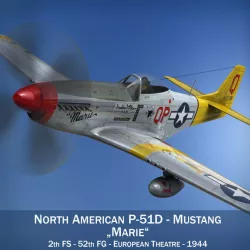 North American P-51D Mustang - Marie 3d model