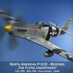 North American P-51D Mustang - The Flying Undertaker 3d model