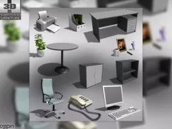 Office Set 20 3d model