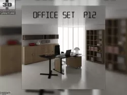 Office set p12 3d model