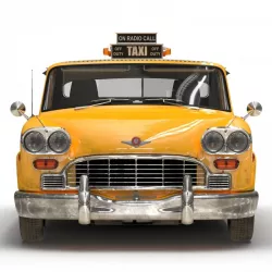OLD NYC Checker Cab Simple Interior 3d model