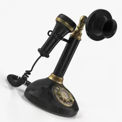 Old Upright Telephone 3d model