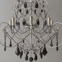 Ornate Beaded Chandelier 2 3d model