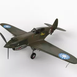P-40 AVG Flying Tigers 3d model