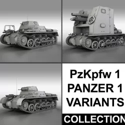 Panzerkampfwagen 1 (Panzer 1) - Collection 3d model