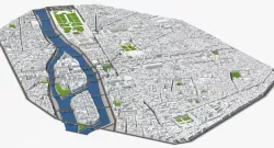 Paris Skyline 3d model
