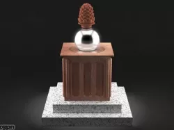Pine Cone Statue 3d model