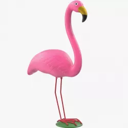 Pink Flamingo Yard Lawn Ornament 3d model