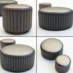 Pouf Cobra and Lips 3d model