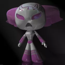 ProtoGirl Robot Character Female RIGGED  3d model