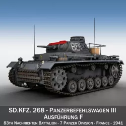 PzBefWg III - Ausf.F - 7 PzDiv 3d model