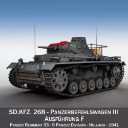PzBefWg III - Ausf.F - 9 PzDiv 3d model