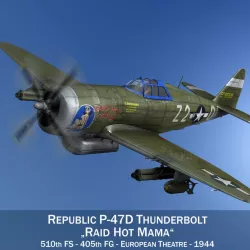Republic P-47D Thunderbolt 3d model