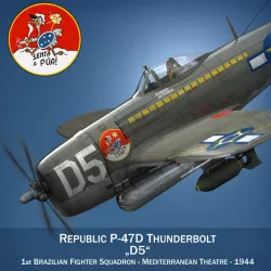 Republic P-47D Thunderbolt - Brazilian Air Force 3d model