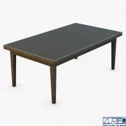 Rexus dining table brown 3d model