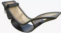 Rio Chaise Longue Black 3d model