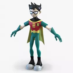 Robin Cartoon Character 3d model