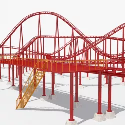 Roller Coaster Track 3d model