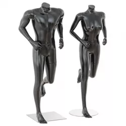 Running mannequin man and woman 36 3d model