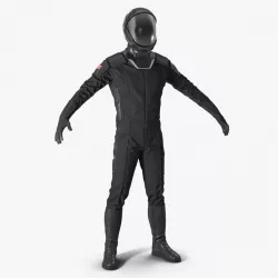 Sci Fi Astronaut Suit Black 3d model