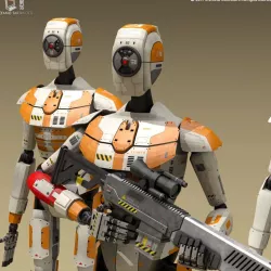 Sci-fi droid 3d model