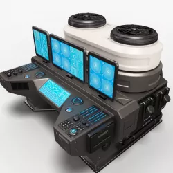 Sci Fi Lab Computer 3d model