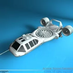 Sci-fi vstol vehicle 3d model