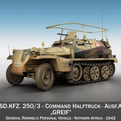 SD.KFZ 250/3 - Half-track command variant 3d model