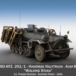 SD.KFZ 251/1 Ausf.B - Walking Stuka - 11PD 3d model