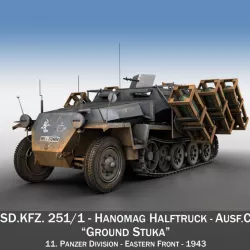 SD.KFZ 251/1 Ausf.C - Stuka zu Fuss 3d model