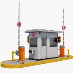 Security Guards Booth 3d model