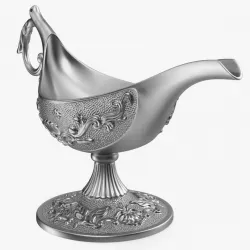 Silver Oil Lamp 3d model