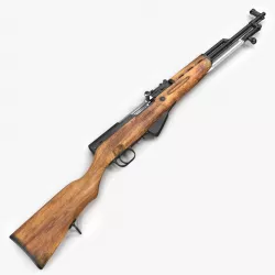 Soviet Semi Automatic Carbine SKS 45 3d model