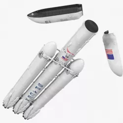 SpaceX Falcon Heavy Rocket 3d model