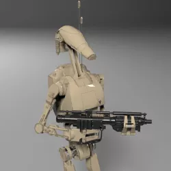 Star Wars Battle Droid Rigged 3d model
