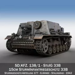 StuIG 33B - Self-propelled heavy Infantry Gun - 6 Armee 3d model