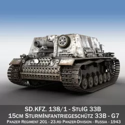 StuIG 33B - Self-propelled heavy Infantry Gun - G7 3d model