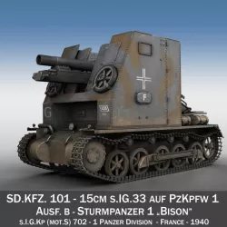 Sturmpanzer1 - Bison - 1 PzDiv 3d model