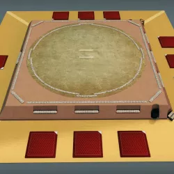 Sumo ring dojo sport 3d model
