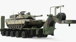 Tank Transporter M1000 Semi-Trailer with M1 Abrams 3d model