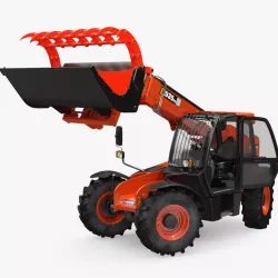 Telehandler JCB 535 Forklift Bucket Rigged 3d model