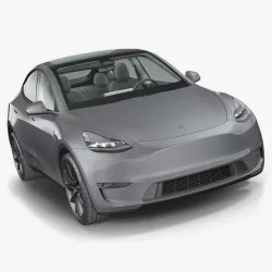 Tesla Model Y Silver 3d model