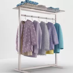 the clothes on the rack 3d model
