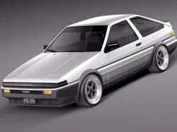 Toyota AE86 Levin 1983 -1987 3d model