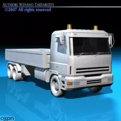 Truck low boards deck 3d model