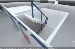 Ultra Modern Futuristic Data Center 3d model