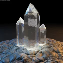 Unpolished Clear Quartz Crystal 3d model