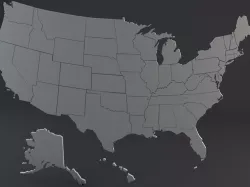 USA States 3d model