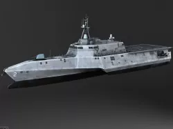 USS Independence LCS-2 battle ship 3d model