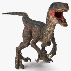 Velociraptor Attacking Pose 3d model